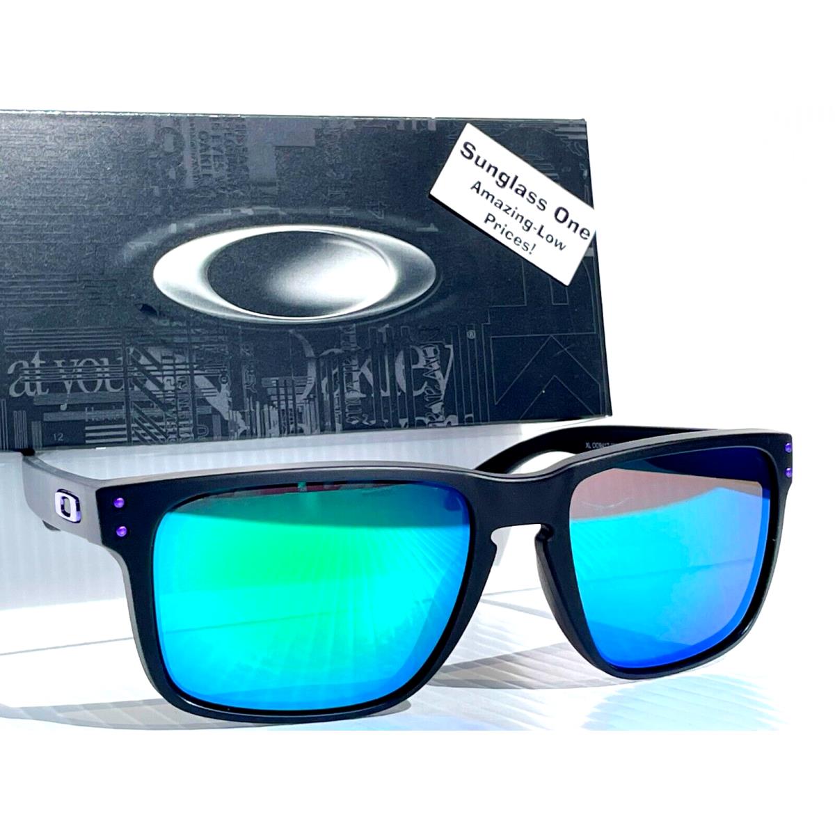 Oakley Holbrook XL Matte Black Polarized Galaxy Jade Lens Sunglass 9417