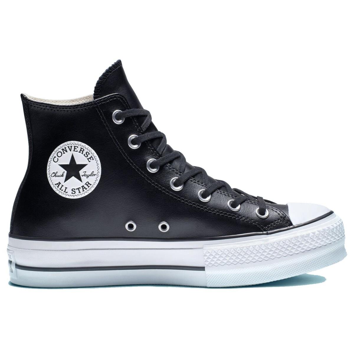 Converse Women`s Chuck Taylor All Star Lift Platform Leather High-top Wide Width