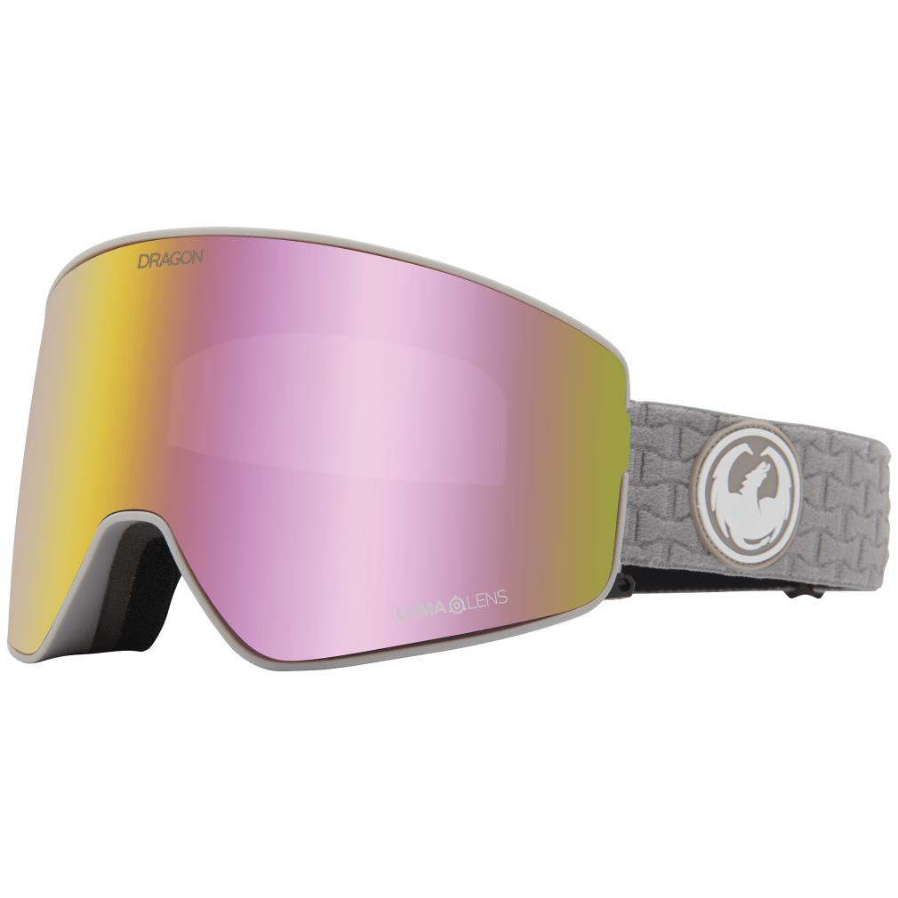 Dragon Alliance Pxv2-Silicone Strap Goggles In One Size COOLGREY/LUMALENS PINK ION