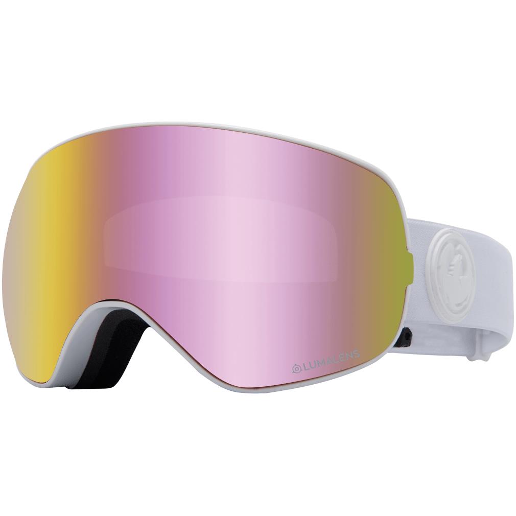 Dragon Alliance X2S Goggles In One Size WHITEOUT/LUMALENS PINK ION