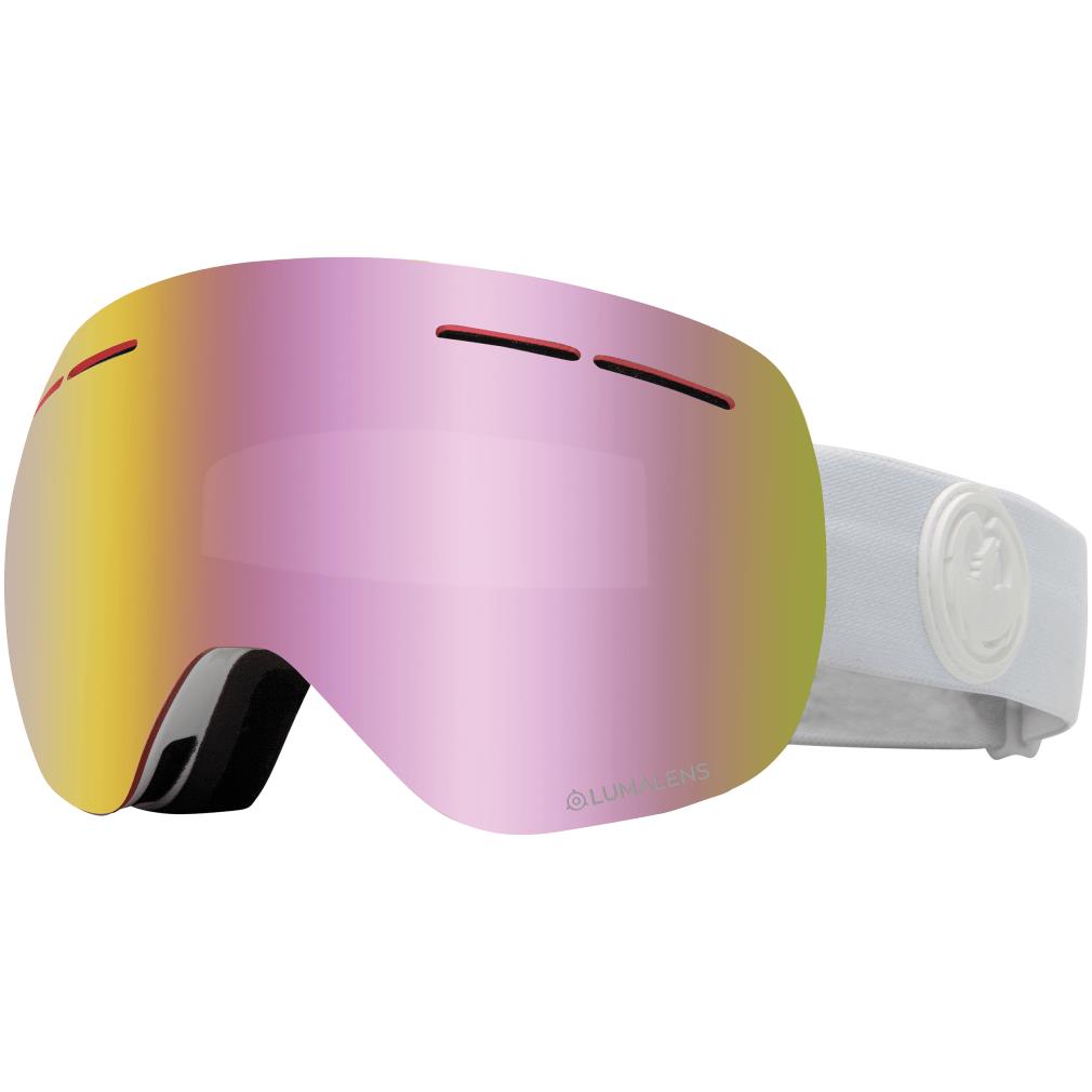 Dragon Alliance X1S Goggles One Size WHITEOUT/LUMALENS PINK ION