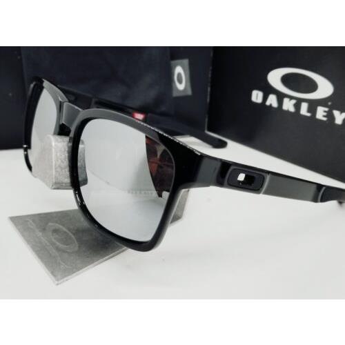 Custom Oakley Polished Black Catalyst + Aftermarket Chrome Polarized Sunglasses