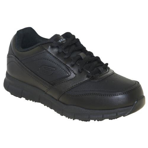 Skechers Women`s Nampa- Wyola Slip-resistant Work Shoe 77235 Blk