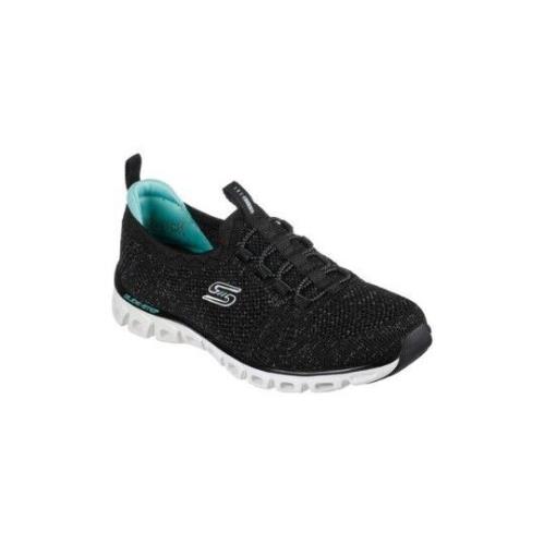 Skechers Women`s Glide-step - Grand Flash Sneakers Black/mint Size 7.5