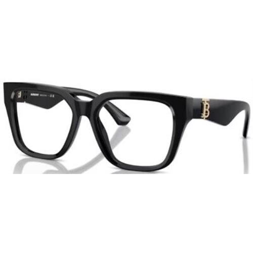 Burberry BE2403 3001 Eyeglasses Women`s Black Full Rim Square Shape 51mm
