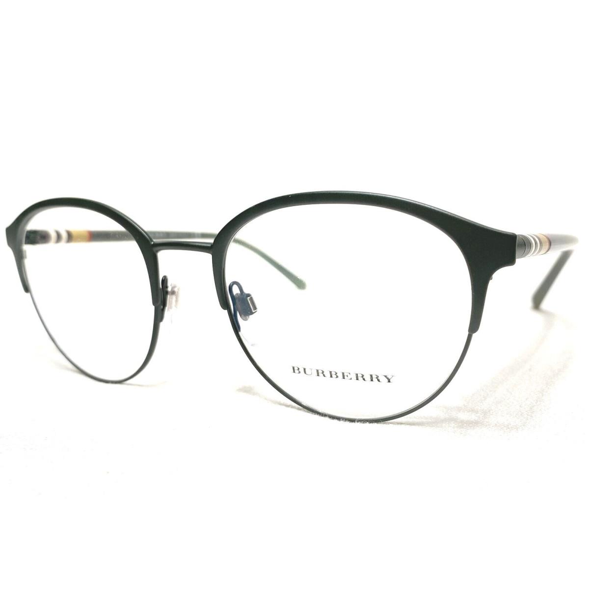 Burberry B1318 1251 Mens Matte Green Round Designer Eyeglasses Frames 51/19