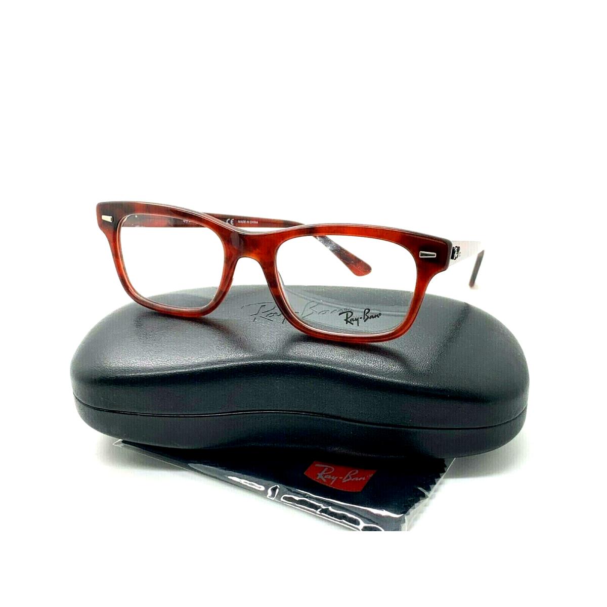 Ray-ban Frames Red Havana Unisex Glasses RB 5383F 5945 54-19-150 Acetate