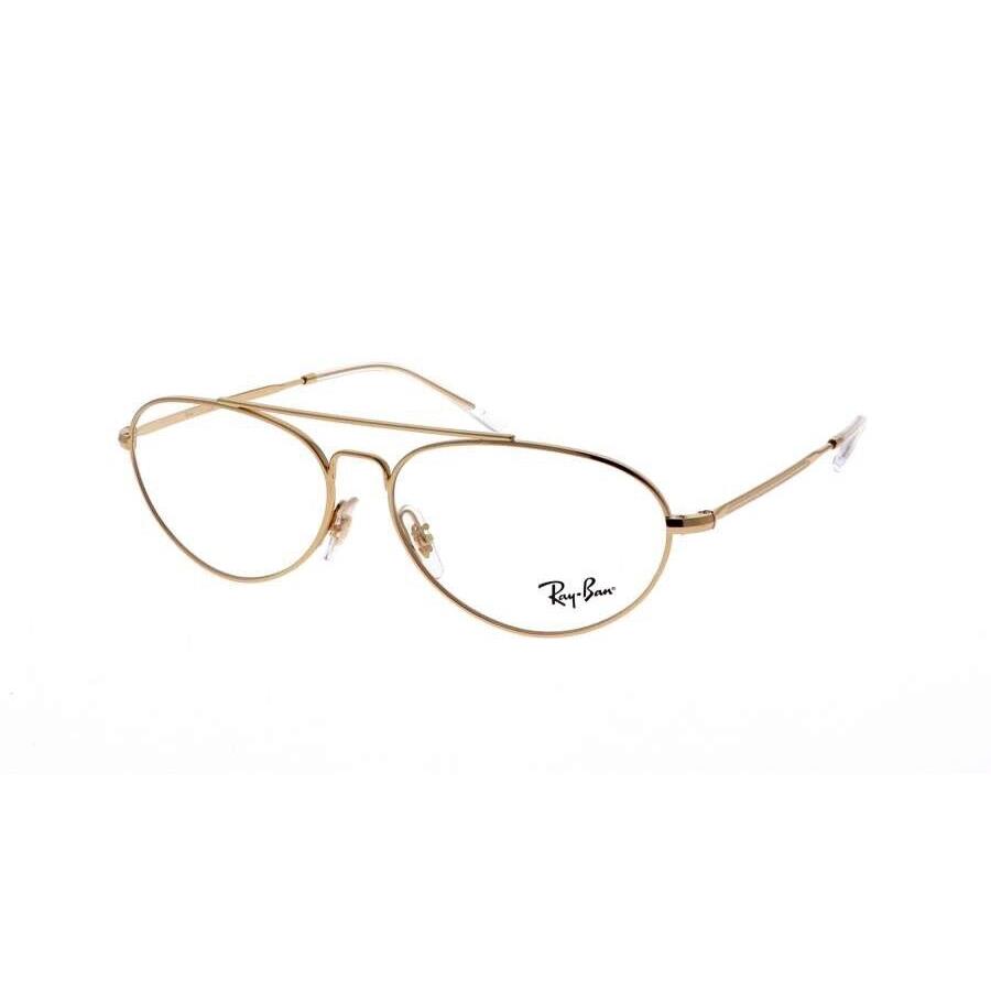 Ray-ban Frames Gold Metal Glasses RB6454 2500 56-14-140 Unisex Eyeglasses