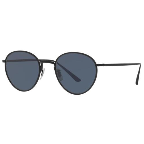 Oliver Peoples Brownstone2 OV1231ST 5017R5 Black/blue Round Men`s Sunglasses