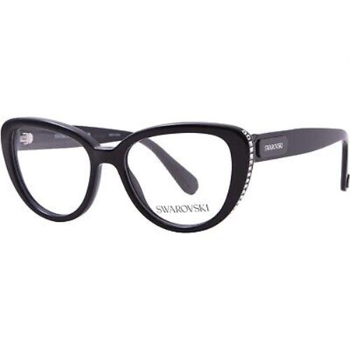Swarovski SK2014 1010 Eyeglasses Frame Women`s Black/grey Full Rim Cat Eye 52mm