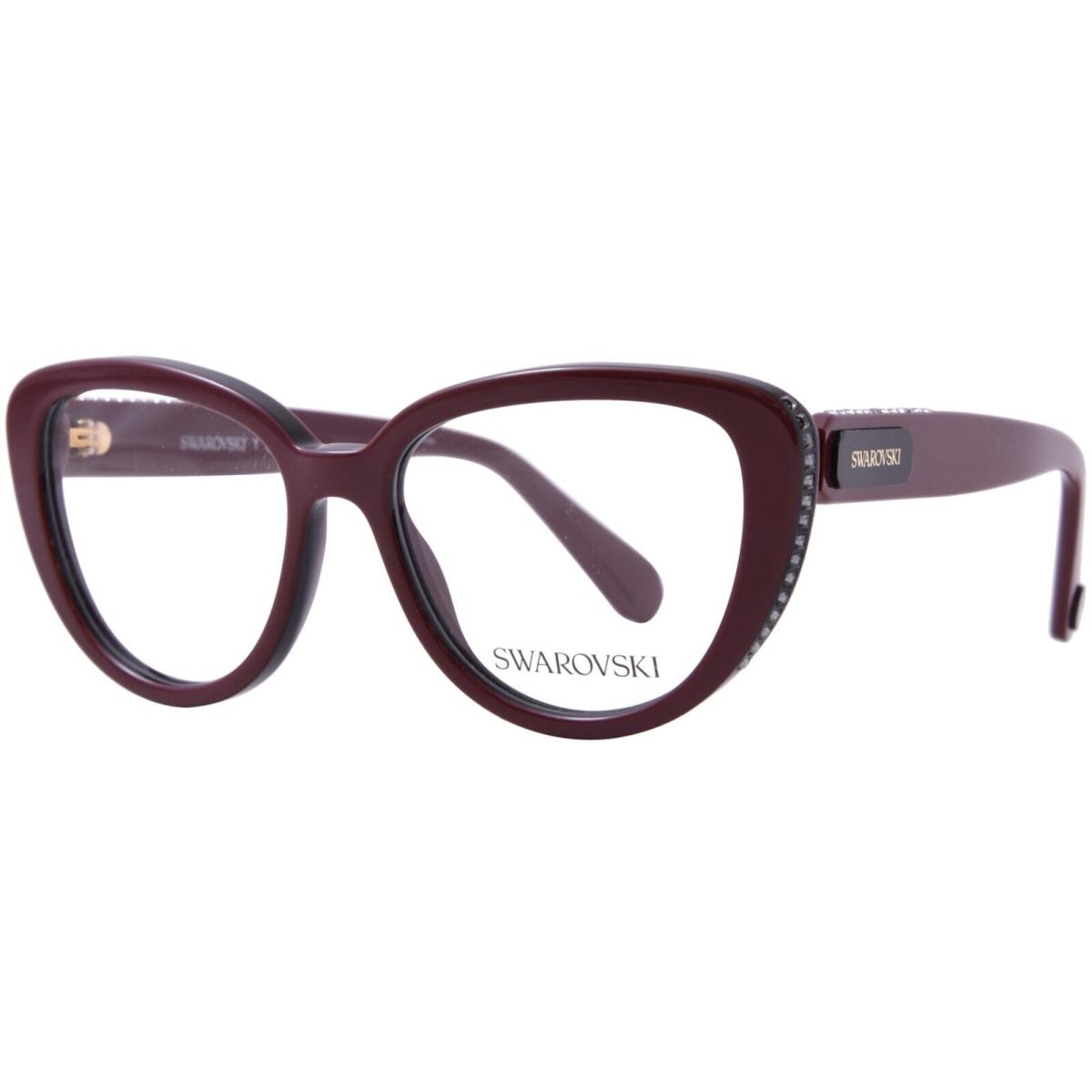 Swarovski SK2014 1019 Eyeglasses Frame Women`s Burgundy Full Rim Cat Eye 54mm