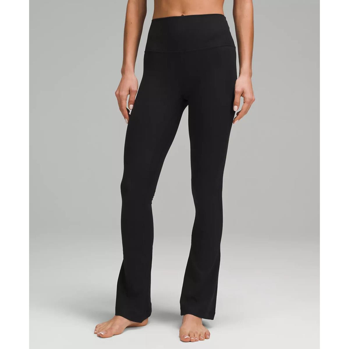 Lululemon Align High-rise Ribbed Mini-flared Pant Extra Short Black Size 0 LW5G