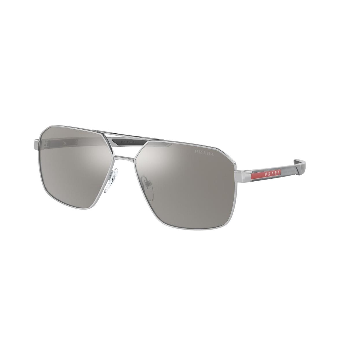 Prada Linea Rossa 55WS Sunglasses 1BC07F Silver