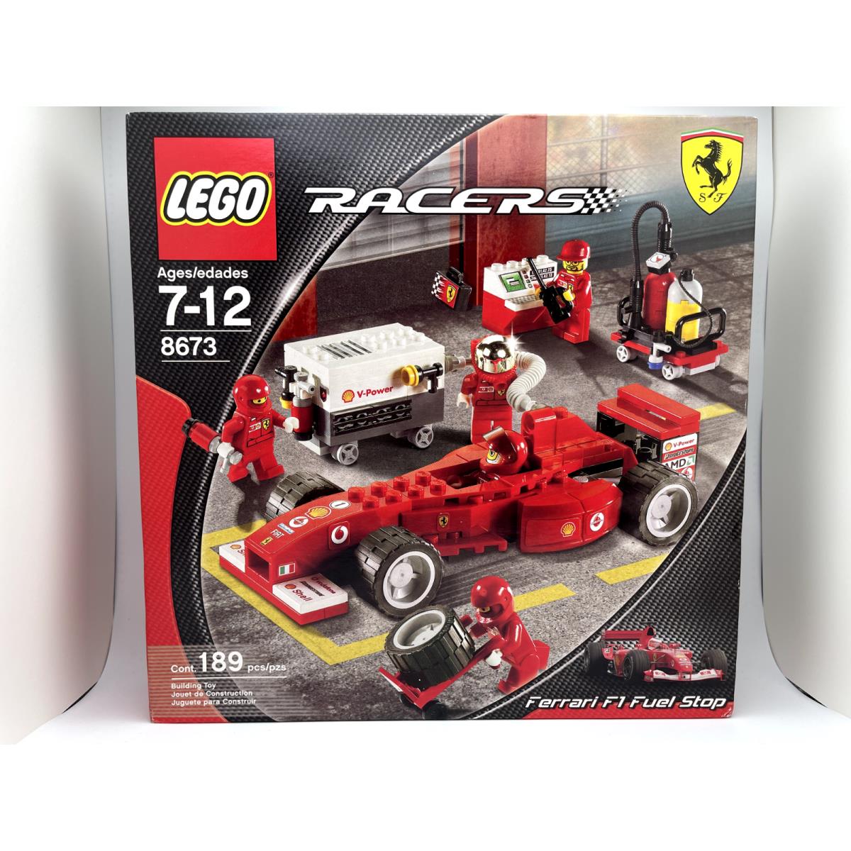 Lego 8673 Racers Ferrari F1 Fuel Stop Set From