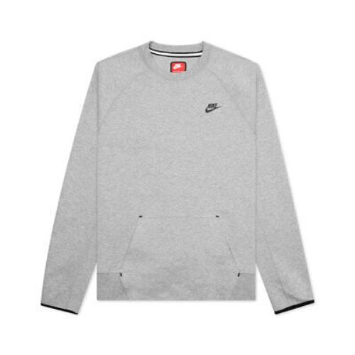 Nike Sportswear Tech Fleece OG Men`s Crew-neck Sweatshirt FD0745-063 SZ XS-3XL - White/Black