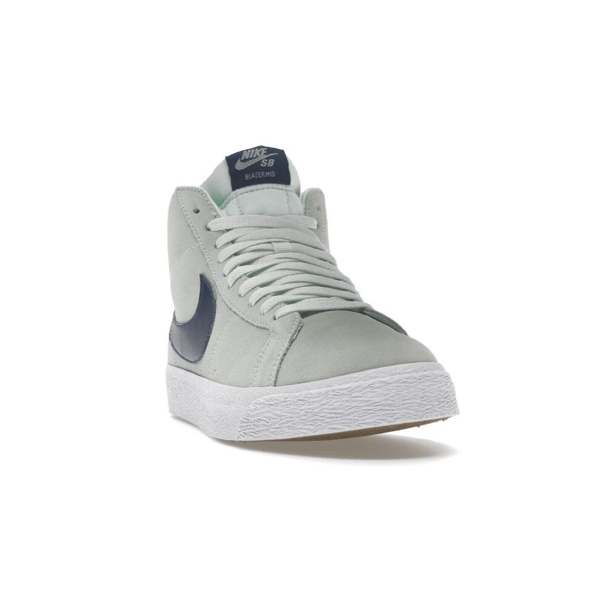 Nike SB Zoom Blazer Mid Barely Green Navy Sneakers 864349-303 855 Men`s Shoes - Barely Green/Navy-Barely Green