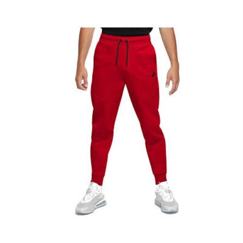 Nike Men`s Nsw Tech Fleece Joggers CU4495-657 Red SZ XS-3XL - Red
