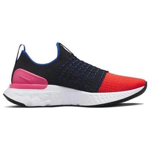 Nike Women s React Phantom Run Flyknit 2 DX2354-001 Black/hyper Pink/crimson - Black