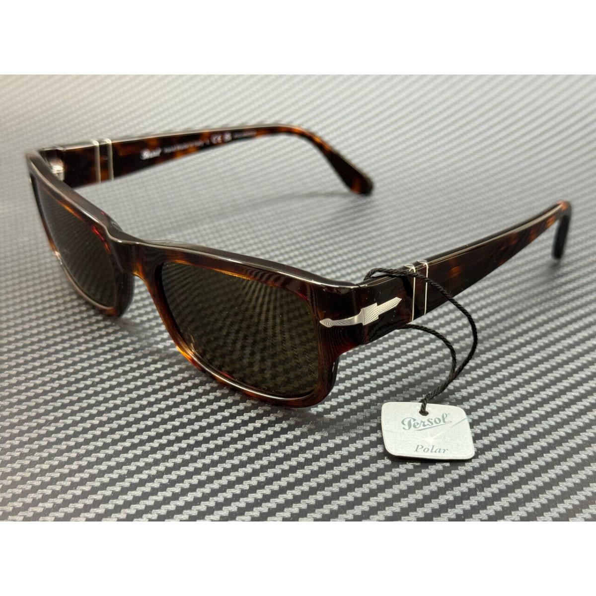 Persol PO3326S 24 57 Brown Havana Polarized Men`s 57 mm Sunglasses