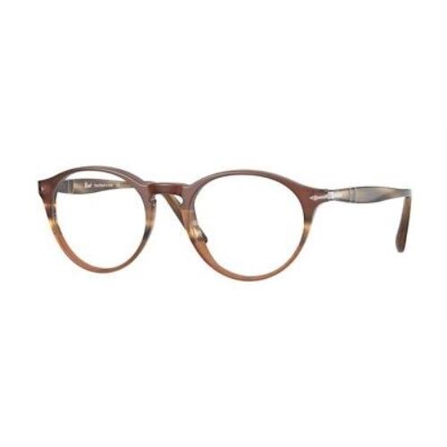 Persol 0PO3092V 9063 Phantos Striped Brown Demo Lens 48 mm Men`s Eyeglasses