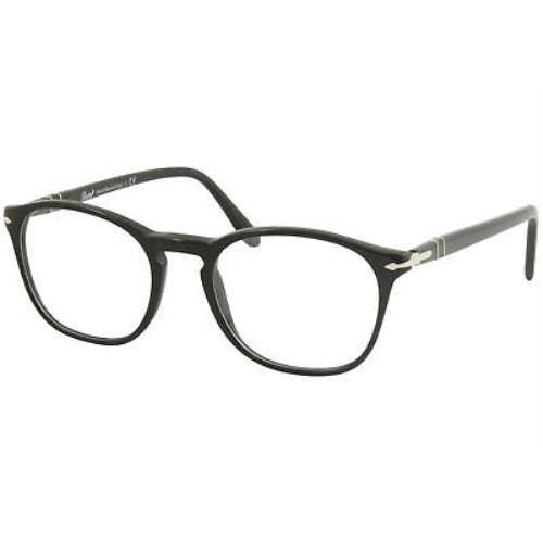 Persol Men`s Eyeglasses PO3007V PO/3007/V 95 Black Full Rim Optical Frame 52mm