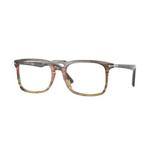 Persol PO3277V 1137 Striped Grey Grad Brown Demo Lens 54 mm Men`s Eyeglasses
