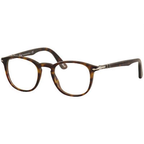 Persol Men`s Eyeglasses PO3143V PO/3143/V 24 Havana Full Rim Optical Frame 47mm