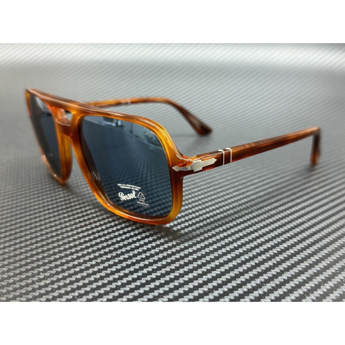 Persol PO3328S 96 56 Terra di Siena Brown Blue Men`s 55 mm Sunglasses