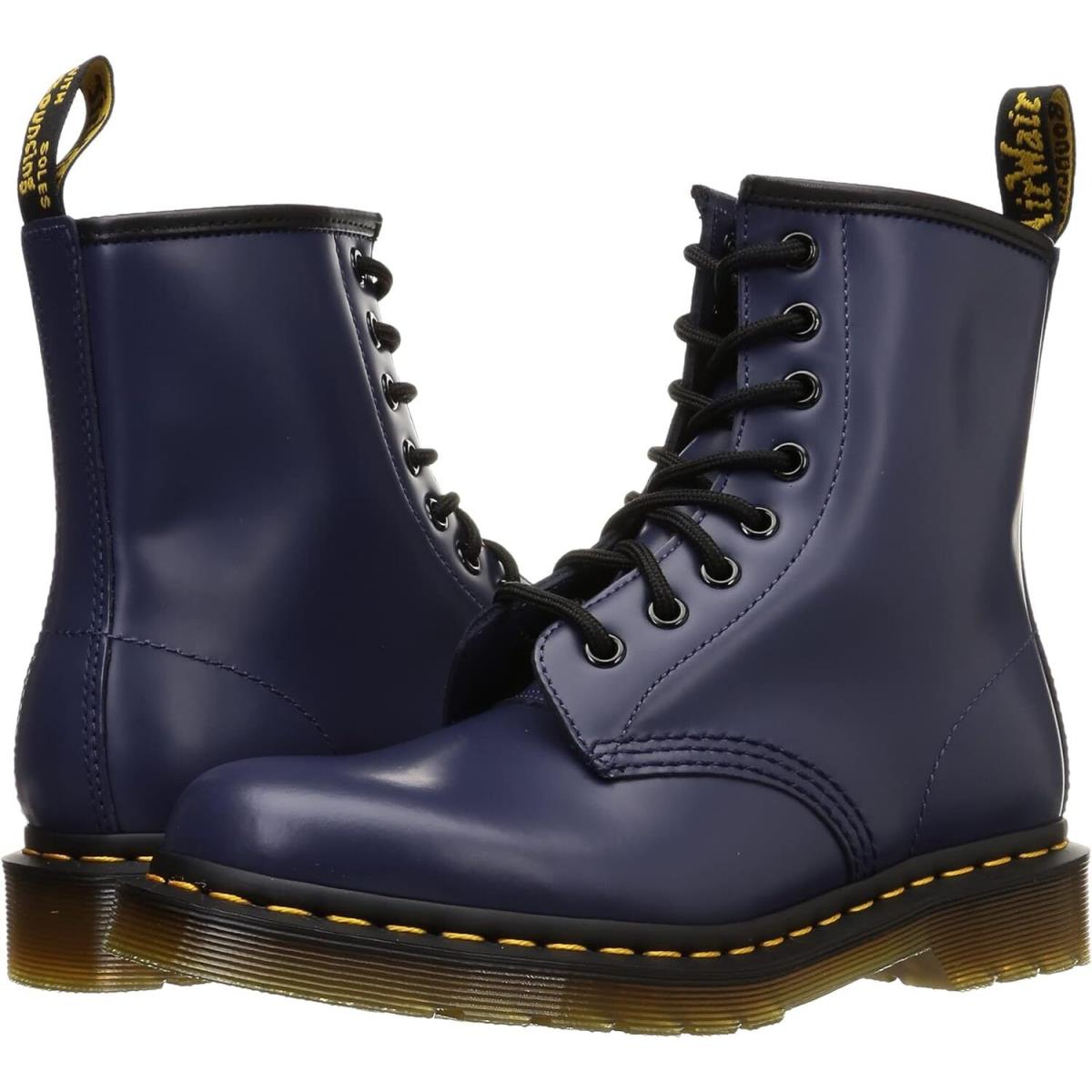 Men`s Shoes Dr. Martens 1460 8 Eye Leather Boots 27139403 Indigo Smooth