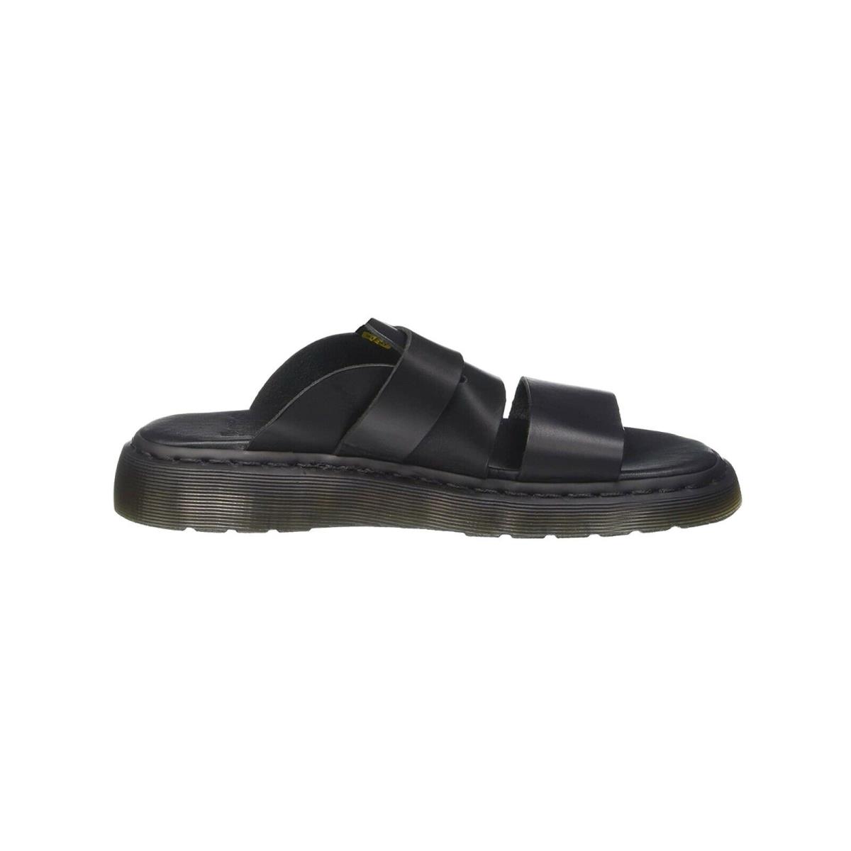 Dr Martens Brelade Black Brando Leather Men Slide Sandals