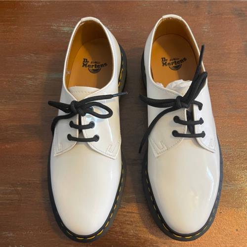 Dr Martens 1461 Women`s White Patent Leather Lamper Oxford Shoes Sz 8