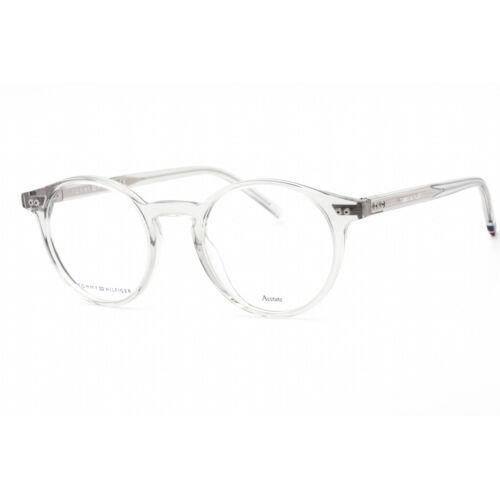 Tommy Hilfiger Men`s Eyeglasses Grey Acetate Full Rim Round Frame TH 1813 KB7