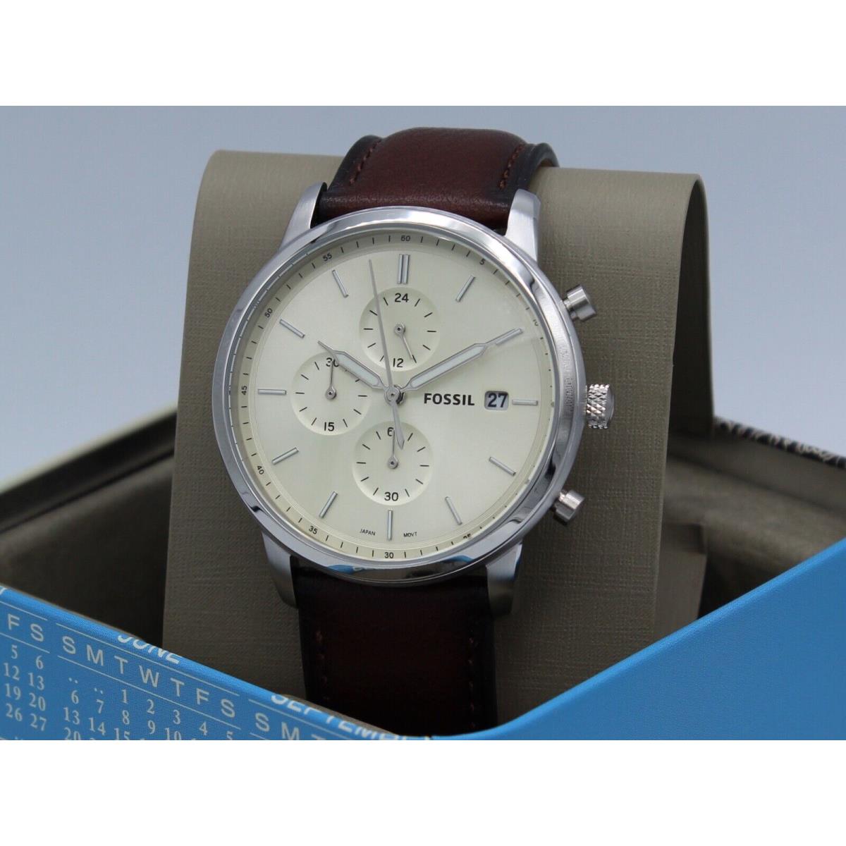 Fossil Minimalist Neutra Brown Chronograph Men`s FS5849 Watch