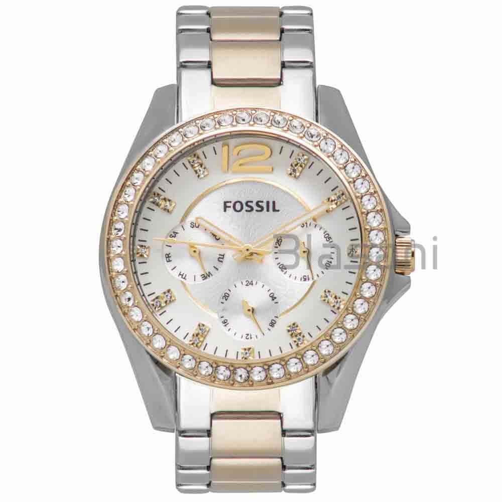 Fossil ES3204 Women`s Riley Two-tone Stainless Steel Watch 38mm