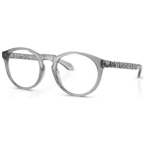 Versace VE3355U 5453 Eyeglasses Men`s Transparent Grey Full Rim Oval Shape 51mm