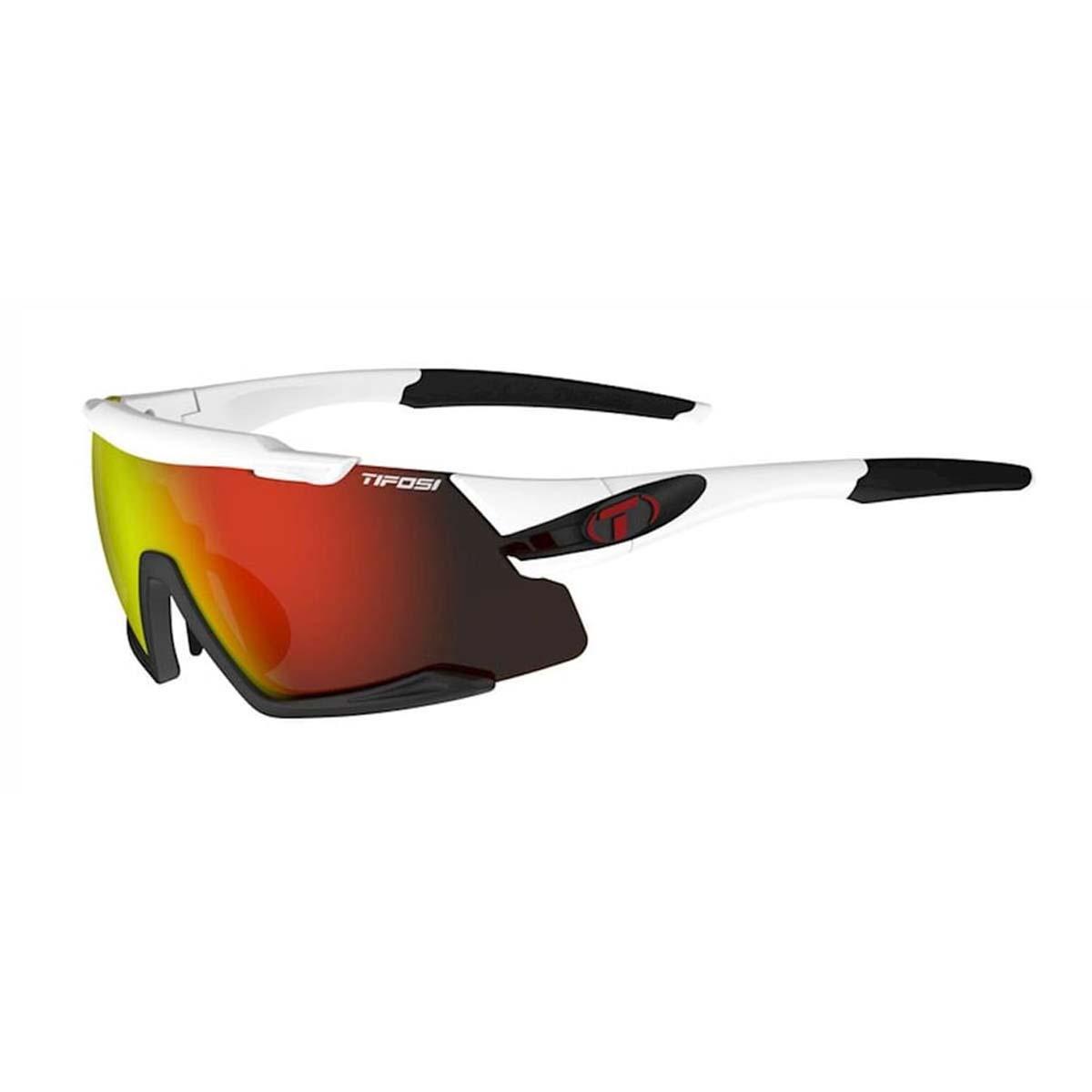 Tifosi Optics Aethon Sunglasses White/Black - Clarion Red/AC Red/Clear