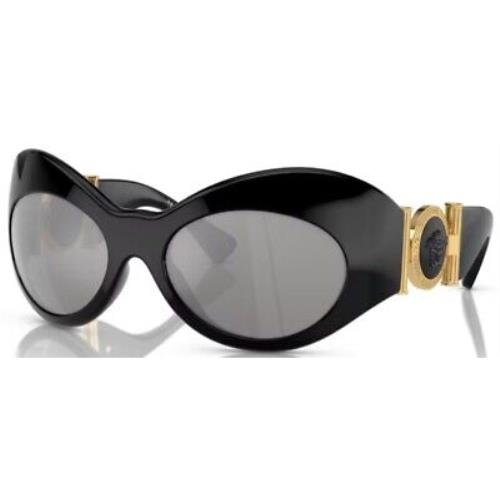 Versace VE4462 GB1/6G Sunglasses Women`s Black/grey Mirror Silver 58-20-115
