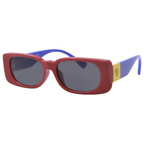 Versace VK4003U 506587 Sunglasses Youth Kids Red/dark Grey Rectangle Shape 47mm