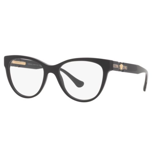 Versace Rx Eyeglasses VE3304 GB1 Black w/ Demo Lens 53mm