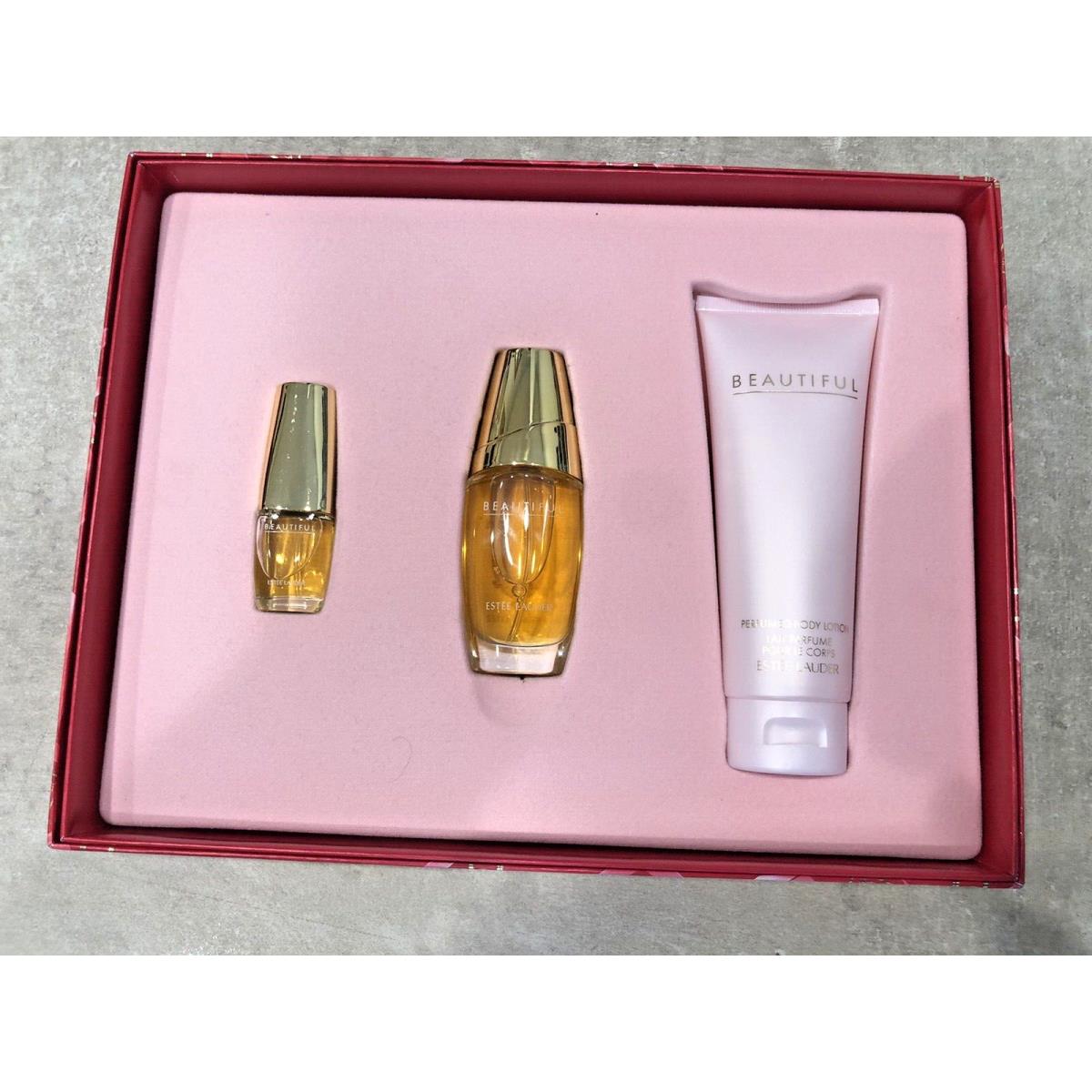 Estee Lauder Beautiful Favorites Trio Gift Set Eau De Parfum Body Lotion