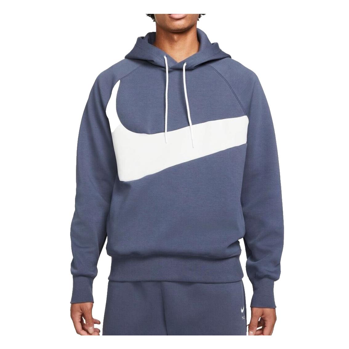 Nike Swoosh Tech Fleece Pullover Hoodie DD8222-437 Thunder Blue Men S 2XL Xxl
