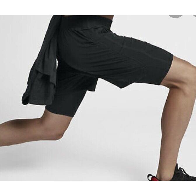 Men XL Nike Pro Flex Premium Men`s 2-in-1 Training Shorts 927364 011 Black