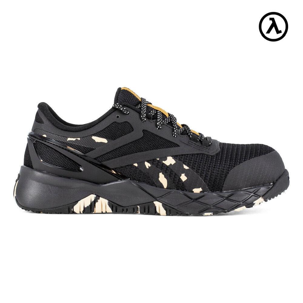 Reebok Nanoflex TR Work Women`s Athletic Shoe Black/camo/brown Boots RB366
