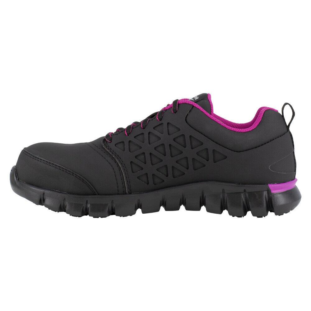 Reebok Sublite Cushion Work Women`s Athletic Shoe Black/pink Boots RB491 - Black and Pink