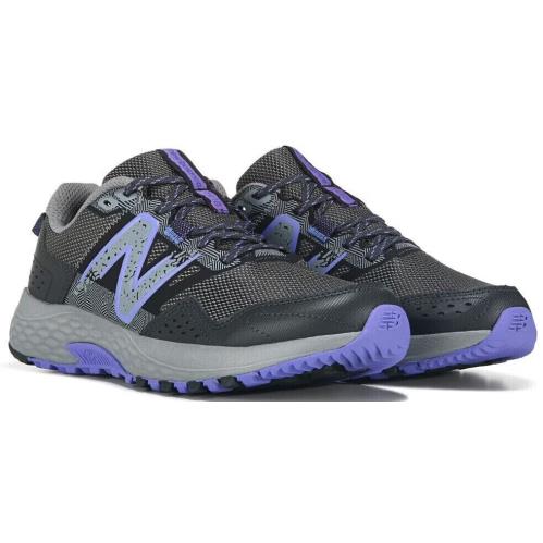 New Womens New Balance 410 V8 Shadow Grey Purple Wid Mesh Trail Running Shoes