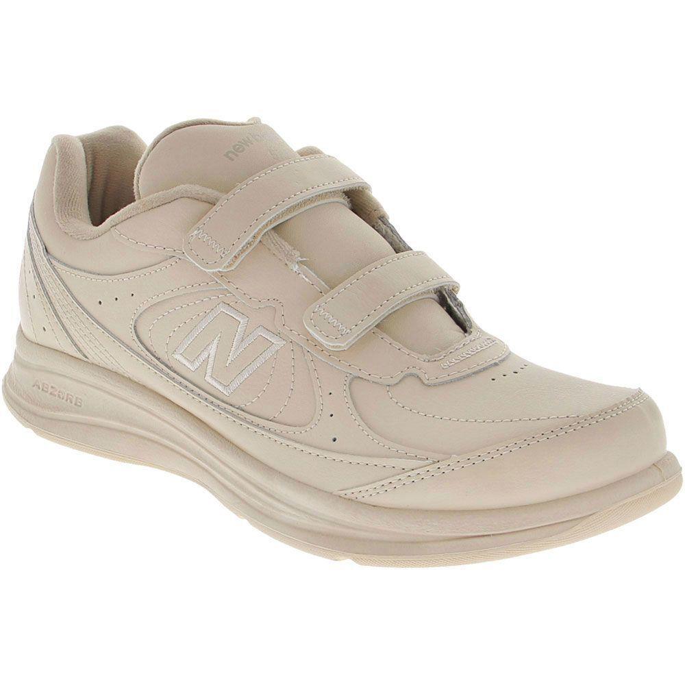 New Womens New Balance 577 Hook and Loop Taupe Leather Walking Shoes - Beige