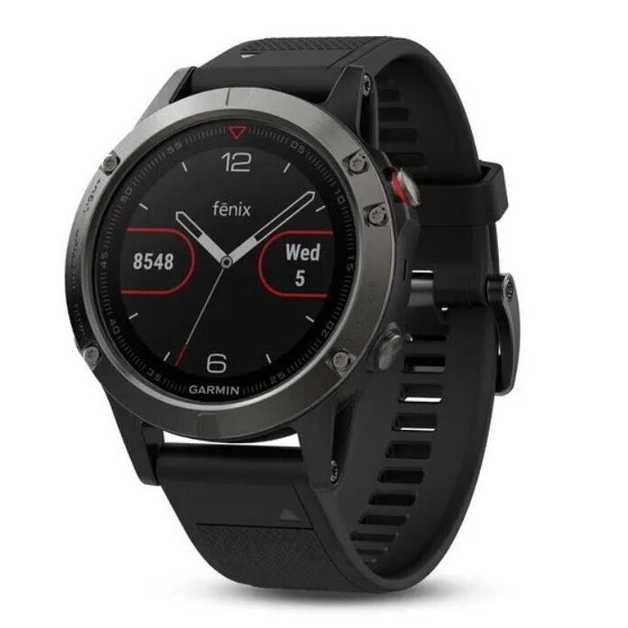 Garmin Fenix 5 Premium Multisport Gps Watch Slate Gray w/ Black Band 68207