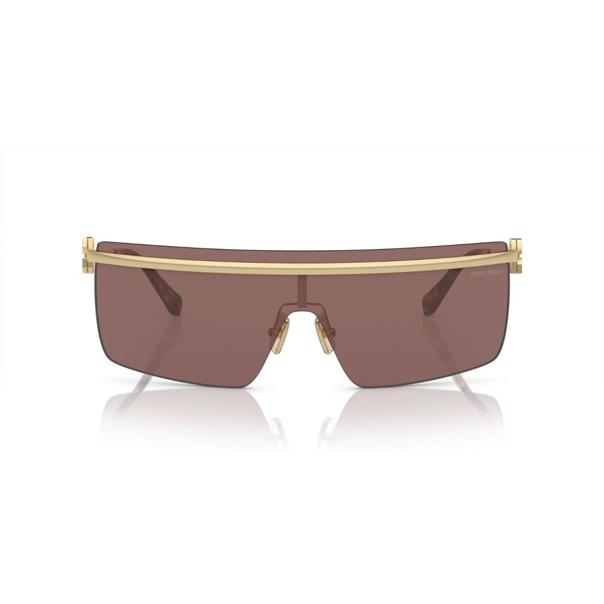 Miu Miu Smu 50ZS Pale Gold/brown Silver Shaded Mirrored ZVN-70D Sunglasses