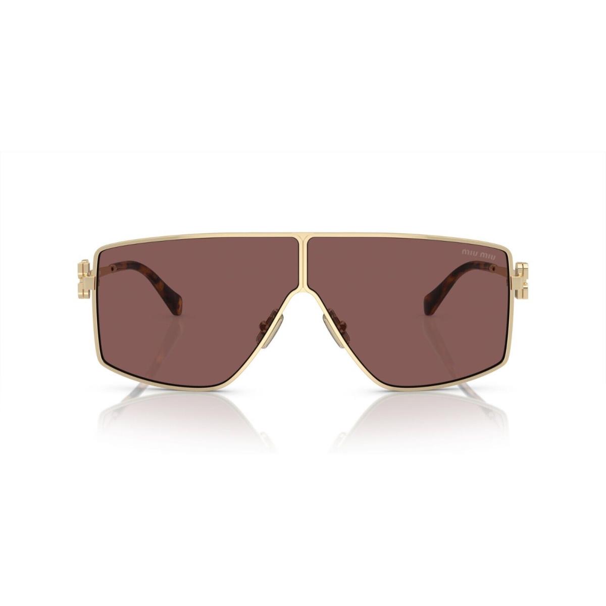 Miu Miu Smu 51ZS Pale Gold/brown Silver Shaded Mirrored ZVN-70D Sunglasses