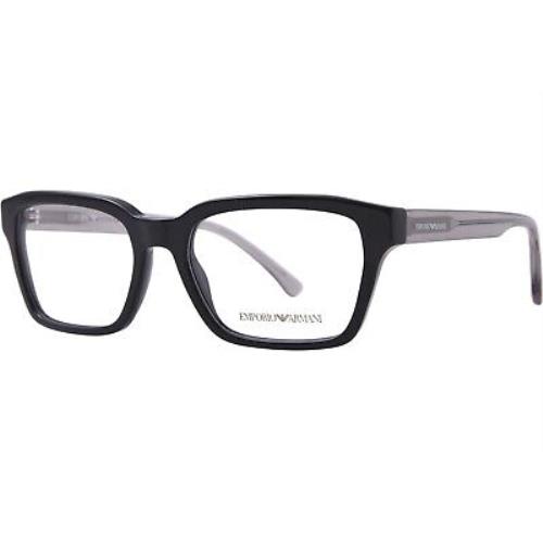 Emporio Armani EA3192 5378 Eyeglasses Men`s Shiny Black Full Rim 55mm